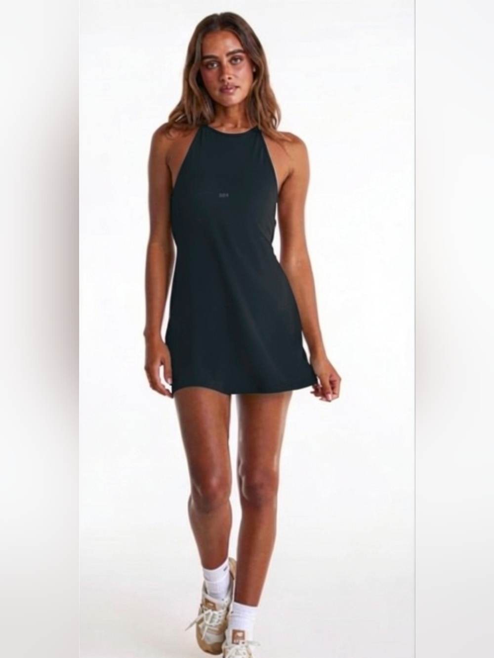 SET Active Sportbody Workout Dress Navy Size Small Open Back Athletic Tennis